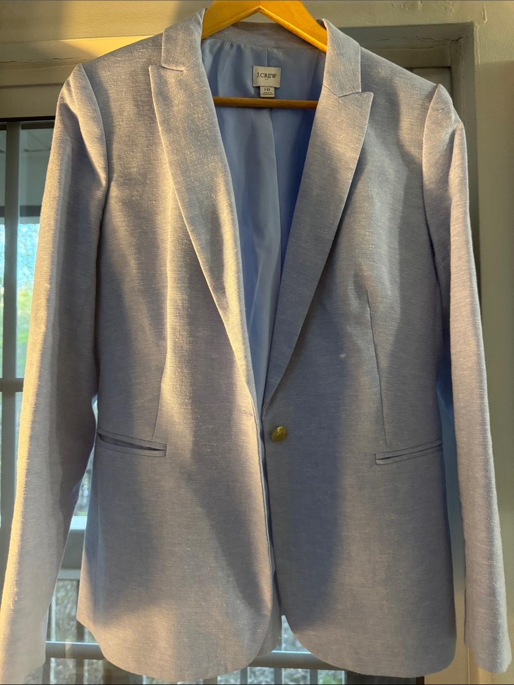 J. Crew Pale Blue women’s Single-Button Blazer with pants